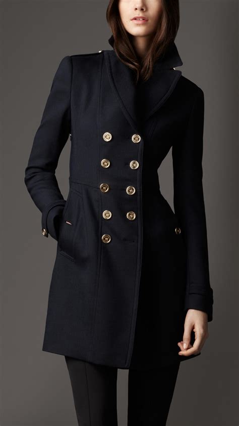 long coat burberry|burberry navy wool coat.